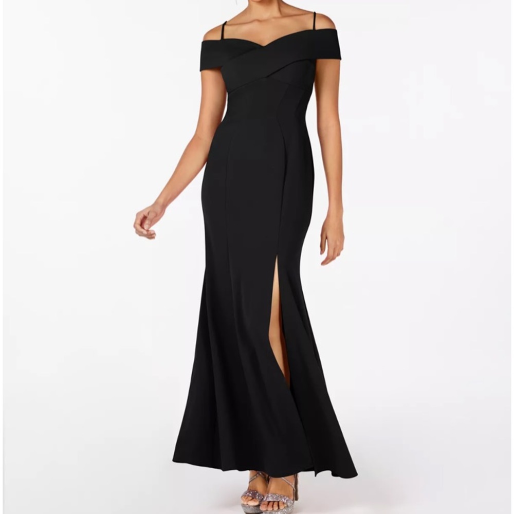 Nightway black maxi dress